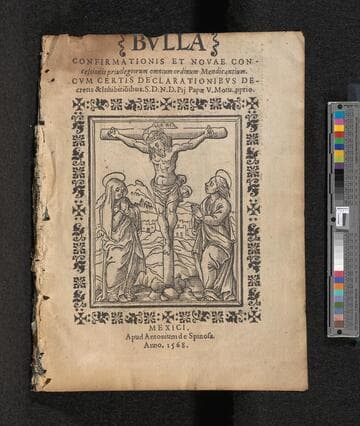 Bulla confirmationis et novae concessionis privilegiorum omnium Mendicatium : cum certis declarationibus decretis [et] inhibitio[n]ibus. S.D.N.D. Pij Papae V. Motu p[ro]prio