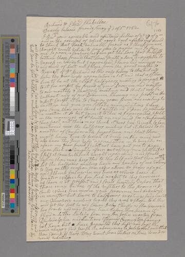 Morton, James. Letter to Richard Shackleton