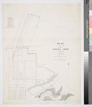 Plat of the land belonging to Francisco Sabichi