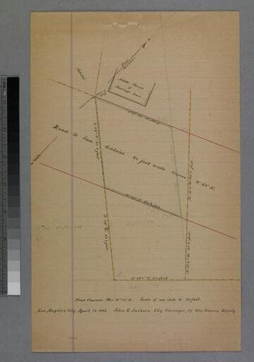 County Roads to San Gabriel : detail of same lot as previous map