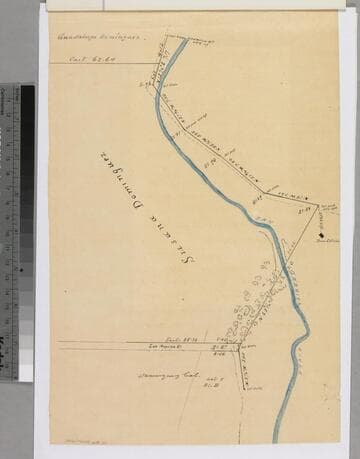 Rancho San Pedro : S73 (partition of 1884-1885, report of referees) - eastern boundary of Susana Dominguez parcels