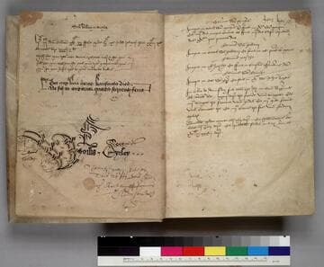 Old Tenures, Natura brevium and Subject index to the statutes, Accusacions to Wurstede : [manuscript]