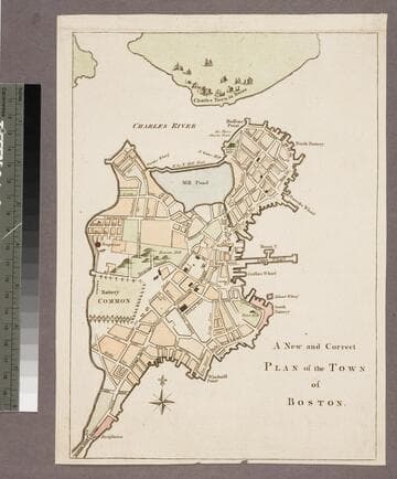 New and Correct Plan of the Town of Boston