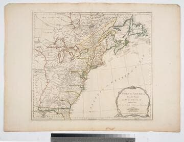 North America from the French of Mr. D'Anville improved with the English Surveys made Since the Peace