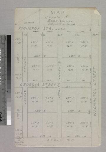 Map of a portion of Bell's Addition