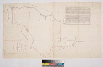 Plat of the Rancho Los Cierritos [Cerritos] finally confirmed to Juan Temple