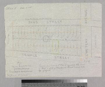 Map of City Lots Block G Fort Hill: Map 1, Lots 14 & 15