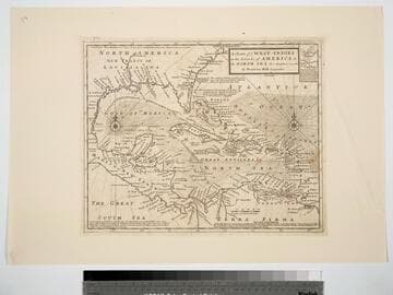 Chart of the West-Indies or the Islands of America in the North Sea &c. [Being the Present Seat of  War] (probably added by Bowles) by Herman Moll Geographer