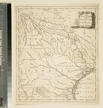 A new and accurate map of the province of Georgia in North America