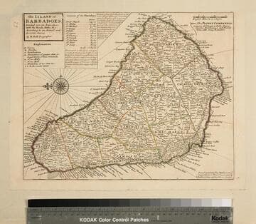 The Island of Barbadoes Divided into its Parishes, with the Roads, Paths, &c.; According to an Actual and Accurate Survey / By H. Moll, Geographer