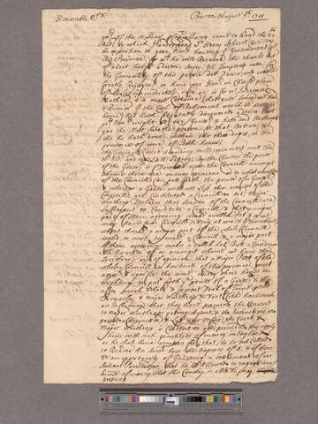 Byfield, Nathaniel. Letter to Joseph Dudley