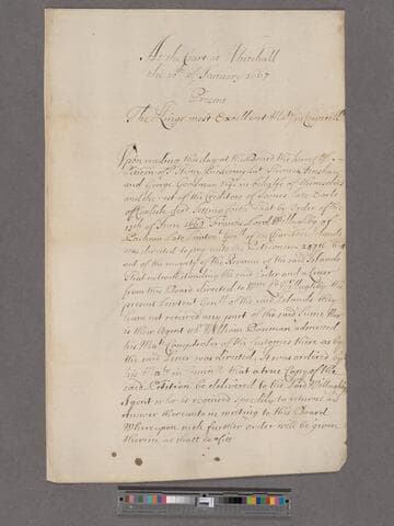 Great Britain. Privy Council. Order that a copy of the Petition of the Creditors of the late Earl of Carlisle be delivered to Lord Willoughby's Agent, for his answer