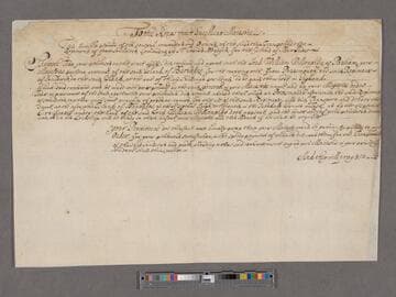 Bushell, Edward & others. To the King's Most Excellent Majesty [Charles II]: Petition of the Commanders and Owners of ships that transported Sir Tobias Bridge's Regiment to Barbados