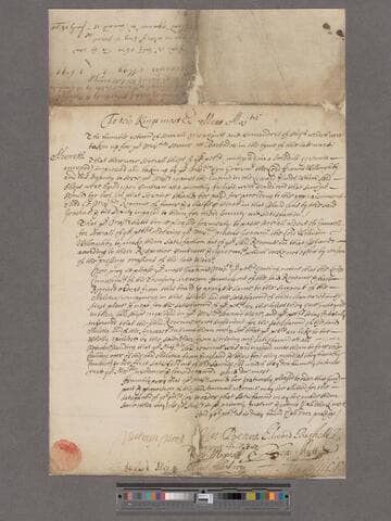 Wood, William & others. To the Kings Most Excellent Majesty [Charles II] : Petition of divers Merchants & Owners of Shipps which were taken up at Barbados in ye time of ye late Warr