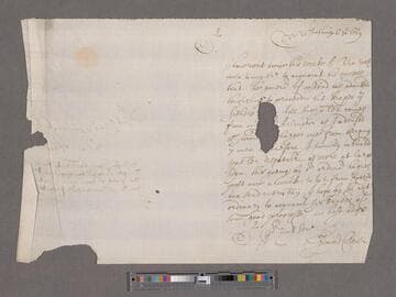 Custis, Edmond. Letter to William Blathwayt