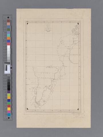 Tracks of H.M.S. Asia from England to Valparaiso and from Valparaiso to England, 1848 - 1851 [cartographic material] / W. Denison January 10th 1856 from a map by Mr. Jones Secretary to H.M.S. Asia