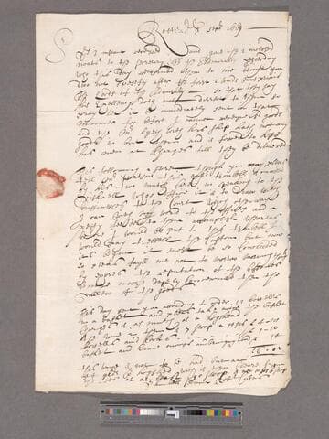Custis, Robert. Letter to William Blathwayt