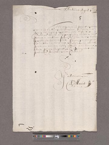 Hacket, William. Letter to William Blathwayt