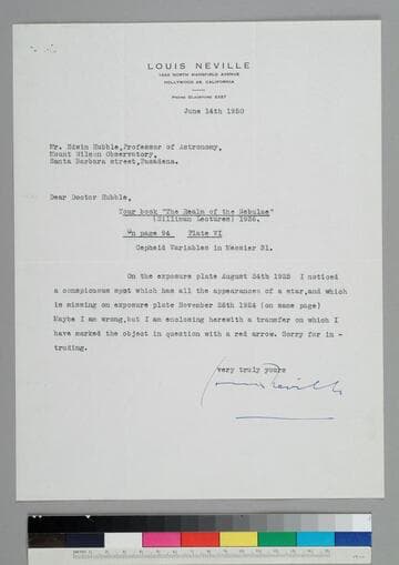 Louis Neville writes to EPH