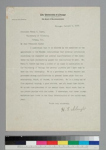 Mathematics professor Herbert Slaught of the University of Chicago