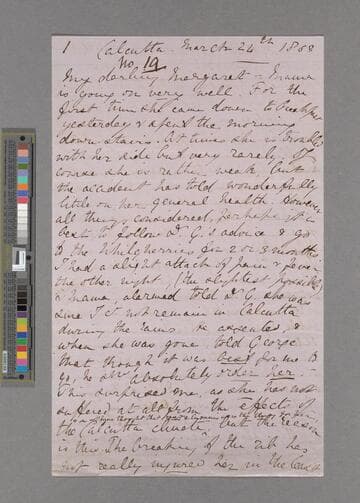 Alice Frances Trevelyan, after Dugdale. Letter to Margaret Jean (Trevelyan) Holland, after Viscountess Knutsford