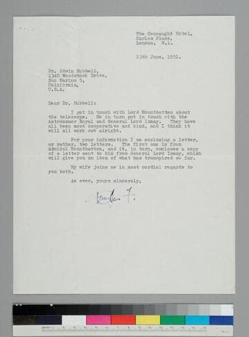 Actor Douglas Fairbanks Jr. writes to EPH