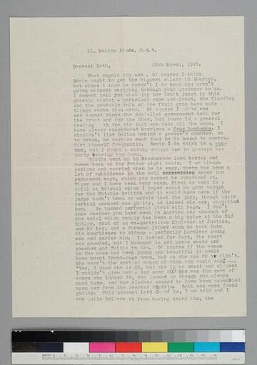 Writer Fryniwyd Tennyson (Jesse) Harwood writes to her friends Grace and Edwin Hubble