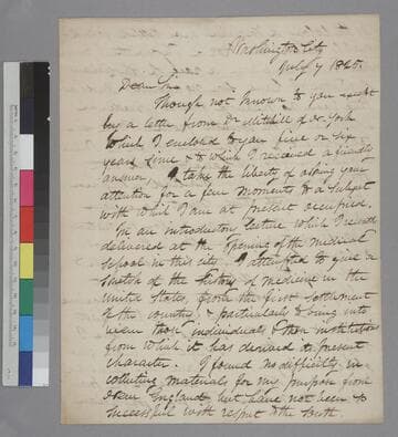 Thomas Sewall, Washington, D.C., letter to Thomas Jefferson, Monticello