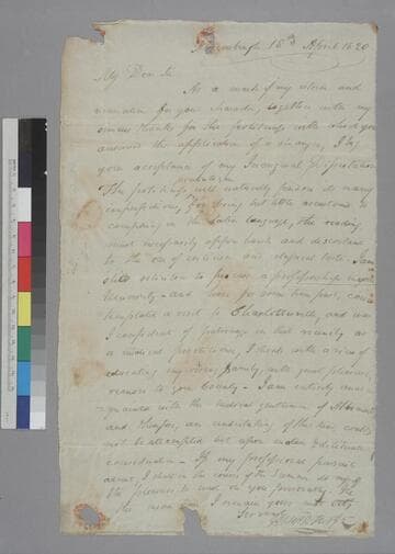 John Wharton, Stevensburgh, letter to Thomas Jefferson