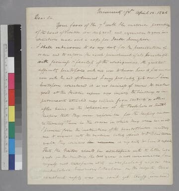Arthur S. Brockenbrough, University of Virginia, letter to Thomas Jefferson, Monticello