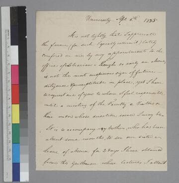 John V. Kean, University of Virginia, letter to Thomas Jefferson