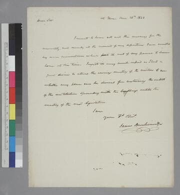 James Breckenridge, Fincastle, letter to Thomas Jefferson