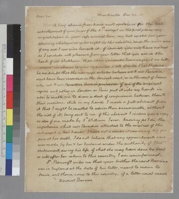 Thomas Jefferson, Monticello, letter to Philip I. Barziza