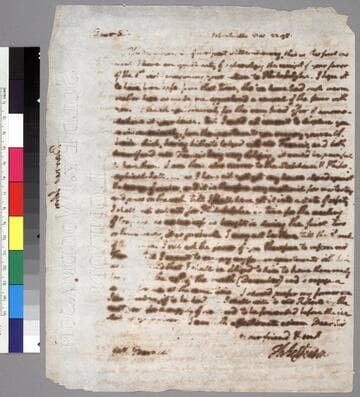 Thomas Jefferson, Monticello, letter to John Barnes