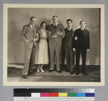 Edwin Powell Hubble, Ramon Novarro, Will H. Hays at MGM Studios
