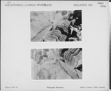 Colorado River - Overview of Colorado River from rim of canyon