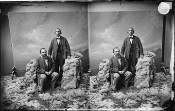 D. O. Fisher (seated) and Ah-it-to-tubby. Chickasaw delegates to Washington, 1875