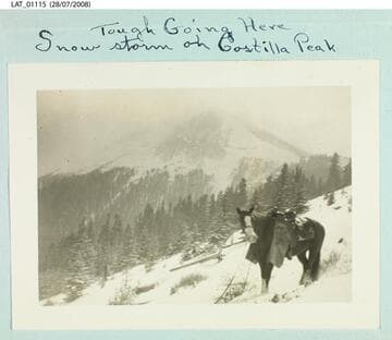 Tough going in a snow storm on Costilla Peak