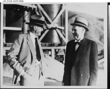 Harry Chandler with William Whitsett at Fan Hill