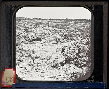 U.S. Army soldiers among the lava beds