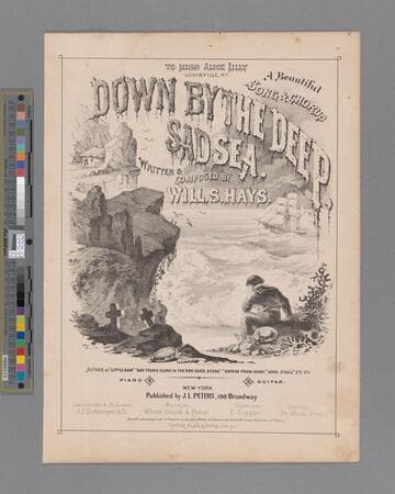 Down by the deep sad sea : a beautiful song & chorus / written & composed by Will. S. Hays