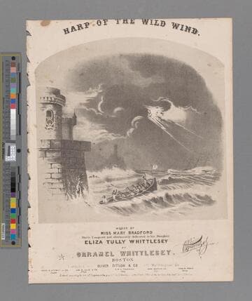 Harp of the wild wind. / words by Miss Mary Bradford ; music composed and affectionately dedicated to his daughter Eliza Tully Whittlesey by Orramel Whittlesey