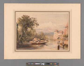 Ferry with Mt Cenis in the Background