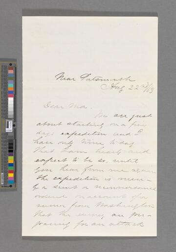 Harlan, George Cuvier. Letter to Margaret Howell Harlan