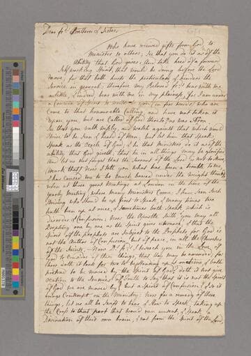 Rooke, George. Letter to "Dear friends Brothers & Sisters"