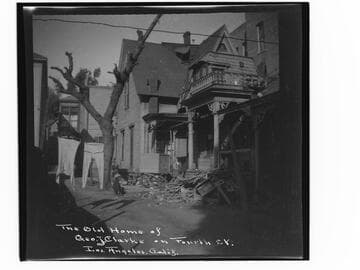 The old home of Postmaster Geo. J. Clarke on Fourth St., Los Angeles, Calif