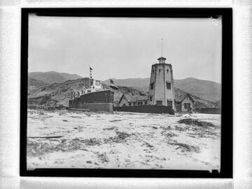 Lighthouse house and boat house, Broad Beach, Malibu
