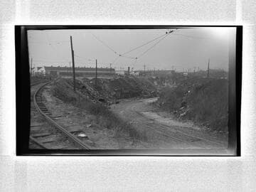 Railroad tracks and streetcar tracks