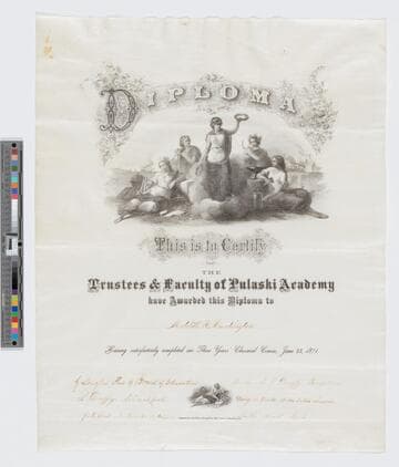 Diploma : This is to certify that the trustees & faculty of Pulaski Academy