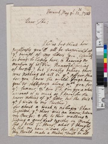 Hoskyns, Mary Leigh, Lady, 1699-1735. Letter to Theophilus Leigh, 1693-1785